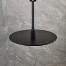 GobekUsa 16" Black Round Brass Ceiling Mounted Large Rain Shower Head Faucet