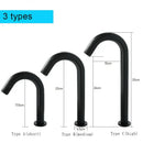 GobekUsa Black Sensor Faucet Bathroom Sink Deck Mount Automatic Basin Faucet
