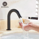 GobekUsa Black Sensor Faucet Bathroom Sink Deck Mount Automatic Basin Faucet