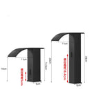 GobekUsa Black Sensor Waterfall Basin Faucet - Automatic Touchless Hot Cold Water Mixer