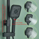 GobekUsa Digital Display Thermostatic Shower Faucet Set with Rainfall Shower Column in Chrome