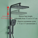 GobekUsa Digital Display Thermostatic Shower Faucet Set with Rainfall Shower Column in Chrome