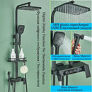 GobekUsa Digital Display Thermostatic Shower Faucet Set with Rainfall Shower Column in Chrome