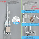 GobekUsa Black Brass Shower Faucet Set with Rotatable Tub Spout and Rain Shower Column