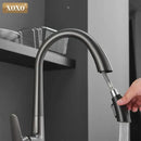 GobekUsa Black Single Handle Pull Out Kitchen Faucet Swivel 360° Water Mixer Tap