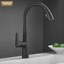 GobekUsa Black Single Handle Pull Out Kitchen Faucet Swivel 360° Water Mixer Tap