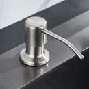 Modern matte black soap dispenser with stainless steel head kitchen by Decorbites