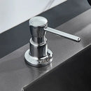 Modern matte black soap dispenser with stainless steel head kitchen by Decorbites