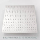 GobekUsa 16 Inch Stainless Steel Chrome Square Rainfall Shower Head for Bathroom