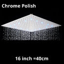 GobekUsa 16 Inch Stainless Steel Chrome Square Rainfall Shower Head for Bathroom