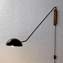 GobekUsa Modern Swing Arm Bedside Wall Lamp with Metal Dome Shade