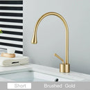 GobekUsa Gold Tall Basin Faucet, 360 Swivel Waterfall Mixer for Bathroom Washbasin