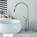 GobekUsa Gold Tall Basin Faucet, 360 Swivel Waterfall Mixer for Bathroom Washbasin