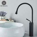 GobekUsa Gold Tall Basin Faucet, 360 Swivel Waterfall Mixer for Bathroom Washbasin