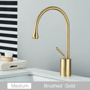 GobekUsa Gold Tall Basin Faucet, 360 Swivel Waterfall Mixer for Bathroom Washbasin