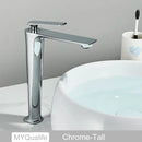 GobekUsa Black Tall Basin Brass Bathroom Sink Faucet Single Handle Deck Mounted