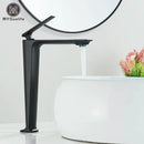 GobekUsa Black Tall Basin Brass Bathroom Sink Faucet Single Handle Deck Mounted
