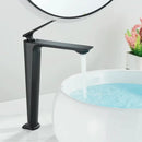 GobekUsa Black Tall Basin Brass Bathroom Sink Faucet Single Handle Deck Mounted