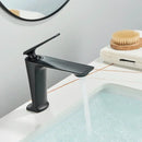 GobekUsa Black Tall Basin Brass Bathroom Sink Faucet Single Handle Deck Mounted