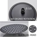 GobekUsa Black Shower Faucet Set with Thermostatic Control and 8" Rainfall Head