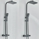 GobekUsa Black Thermostatic Shower Faucet Rain Head System for Wall Mount Installation