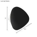 GobekUsa Minimalist Metallic Triangle Wall Sconce - 8.5"/10.5" Wide LED Black Lamp for Corridor