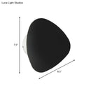 GobekUsa Minimalist Metallic Triangle Wall Sconce - 8.5"/10.5" Wide LED Black Lamp for Corridor