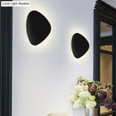 GobekUsa Minimalist Metallic Triangle Wall Sconce - 8.5"/10.5" Wide LED Black Lamp for Corridor