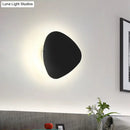 GobekUsa Minimalist Metallic Triangle Wall Sconce - 8.5"/10.5" Wide LED Black Lamp for Corridor