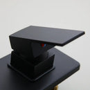 GobekUsa Black Wall Mounted Basin Faucet Solid Brass Hot Cold Mixer.