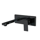 GobekUsa Black Wall Mounted Basin Faucet Solid Brass Hot Cold Mixer.