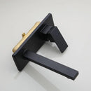 GobekUsa Black Wall Mounted Basin Faucet Solid Brass Hot Cold Mixer.