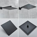 GobekUsa Black Wall Mounted Rainfall Shower System with Tub Spout