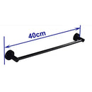 Modern matte black wall mounted towel bar with wood accents bathroom by Decorbites