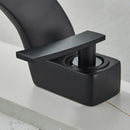 GobekUsa Black Waterfall Bathroom Basin Faucet Cold Hot Mixer Deck-mounted Simple Design