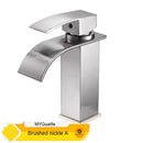 GobekUsa Black Waterfall Basin Faucet Mixer Tap for Vessel Sinks - Single Hole