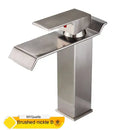 GobekUsa Black Waterfall Basin Faucet Mixer Tap for Vessel Sinks - Single Hole