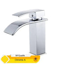 GobekUsa Black Waterfall Basin Faucet Mixer Tap for Vessel Sinks - Single Hole