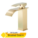 GobekUsa Black Waterfall Basin Faucet Mixer Tap for Vessel Sinks - Single Hole