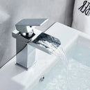 GobekUsa Black Waterfall Basin Faucet Mixer Tap for Vessel Sinks - Single Hole