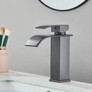 GobekUsa Black Waterfall Basin Faucet Mixer Tap for Vessel Sinks - Single Hole