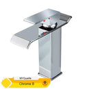 GobekUsa Black Waterfall Basin Faucet Mixer Tap for Vessel Sinks - Single Hole