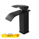 GobekUsa Black Waterfall Basin Faucet Mixer Tap for Vessel Sinks - Single Hole
