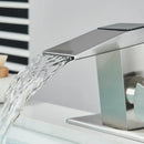 GobekUsa Brass Waterfall Bathroom Faucet Basin Taps with Temperature Display