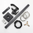GobekUsa Matte Black Waterfall Bathtub Shower Faucet, Floor Standing Hot Cold Mixer Tap
