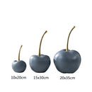 GobekUsa Blue Resin Apple Ornaments - Lucky Fruit Sculpture for Home Decoration