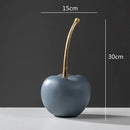 GobekUsa Blue Resin Apple Ornaments - Lucky Fruit Sculpture for Home Decoration