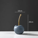 GobekUsa Blue Resin Apple Ornaments - Lucky Fruit Sculpture for Home Decoration