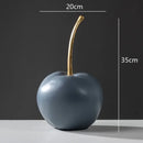 GobekUsa Blue Resin Apple Ornaments - Lucky Fruit Sculpture for Home Decoration