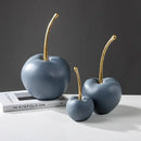 GobekUsa Blue Resin Apple Ornaments - Lucky Fruit Sculpture for Home Decoration